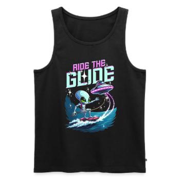 Wakeboarding Wakeboard Wakeboarder Ride The Glide - Débardeur bio Premium Homme - noir - Devant - Michal (187cm)