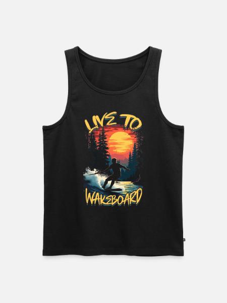 Wakeboarding Live To Wakeboard - Männer Premium Bio Tank Top - Schwarz
