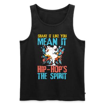 Shake It Like You Mean It L’ du hip-hop - Débardeur bio Premium Homme - noir - Devant - AI Model Male 178 light (178cm)