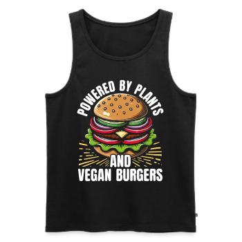 Burger végétarien Burger végétalien Burger végétarien - Débardeur bio Premium Homme - noir - Devant - AI Model Male 178 light (178cm)