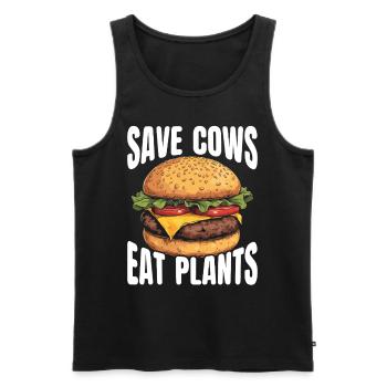 Burger végétarien Burger végétalien Burger végétarien - Débardeur bio Premium Homme - noir - Devant - AI Model Male 178 light (178cm)