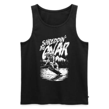 Wakeboarding Wakeboard Wakeboarder - Men's Premium Organic Tank Top - black - Front - AI Model Male 178 light (178cm)