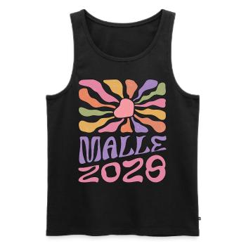 Malle 2028 - Männer Premium Bio Tank Top - Schwarz - Vorne - AI Model Male 178 light (178cm)