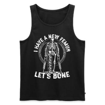 Broken femur Broken leg - Men's Premium Organic Tank Top - black - Front - Michal (187cm)