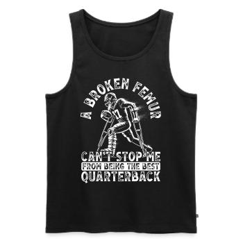 Broken femur Broken leg - Men's Premium Organic Tank Top - black - Front - Michal (187cm)