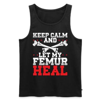 Gebrochener Oberschenkelknochen Gebrochenes Bein - Männer Premium Bio Tank Top - Schwarz - Vorne - Michal (187cm)