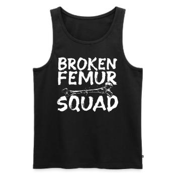 Broken femur Broken leg - Men's Premium Organic Tank Top - black - Front - Michal (187cm)
