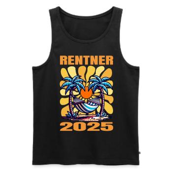 Rentner 2025 - Männer Premium Bio Tank Top - Schwarz - Vorne - Michal (187cm)