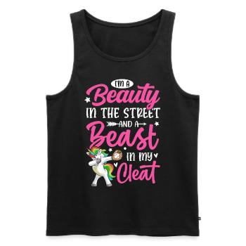 Softball Girl Beauty In The Street And Beast In My - Men's Premium Organic Tank Top - black - Front - Michal (187cm)