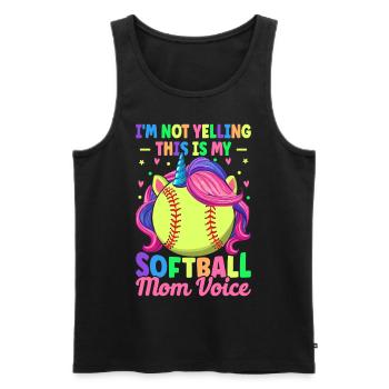 This Is My Softball Mom Voice Weibliche - Männer Premium Bio Tank Top - Schwarz - Vorne - Michal (187cm)