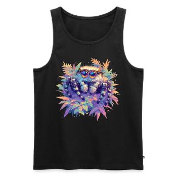 Jumping Spider Springspinnen Springspinne - Männer Premium Bio Tank Top - Schwarz - Vorne - AI Model Male 178 light (178cm)