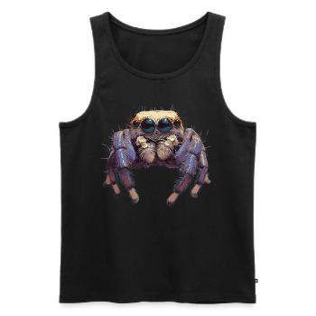 Jumping Spider Springspinnen Springspinne - Männer Premium Bio Tank Top - Schwarz - Vorne - AI Model Male 178 light (178cm)