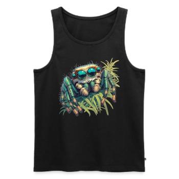 Araignée sauteuse Springspinnen Springspinne - Débardeur bio Premium Homme - noir - Devant - Michal (187cm)