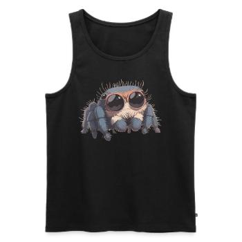 Jumping Spider Springspinnen Springspinne - Männer Premium Bio Tank Top - Schwarz - Vorne - AI Model Male 178 light (178cm)