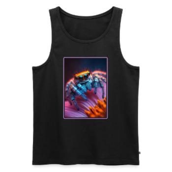 Jumping Spider Springspinnen Springspinne - Männer Premium Bio Tank Top - Schwarz - Vorne - AI Model Male 178 light (178cm)