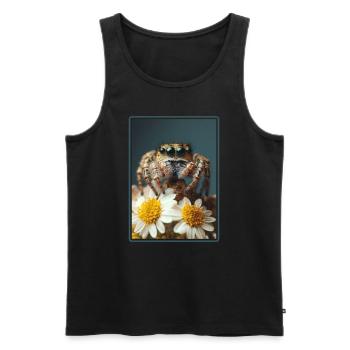 Jumping Spider Springspinnen Springspinne - Männer Premium Bio Tank Top - Schwarz - Vorne - AI Model Male 178 light (178cm)