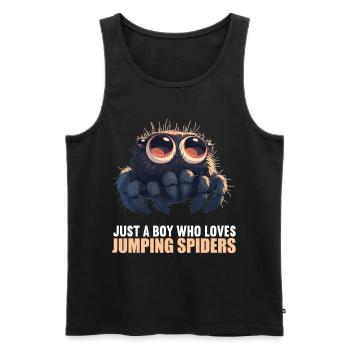 Jumping Spider Springspinnen Springspinne - Männer Premium Bio Tank Top - Schwarz - Vorne - AI Model Male 178 light (178cm)
