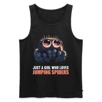 Jumping Spider Springspinnen Springspinne - Männer Premium Bio Tank Top - Schwarz - Vorne - AI Model Male 178 light (178cm)