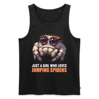 Jumping Spider Springspinnen Springspinne - Männer Premium Bio Tank Top - Schwarz - Vorne - AI Model Male 178 light (178cm)