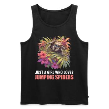 Jumping Spider Springspinnen Springspinne - Männer Premium Bio Tank Top - Schwarz - Vorne - AI Model Male 178 light (178cm)