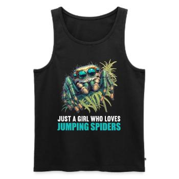 Jumping Spider Springspinnen Springspinne - Männer Premium Bio Tank Top - Schwarz - Vorne - AI Model Male 178 light (178cm)