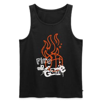 Basketball Basketballer - Männer Premium Bio Tank Top - Schwarz - Vorne - Michal (187cm)
