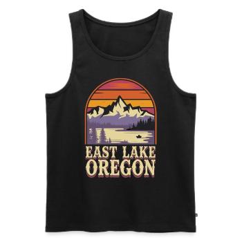 East Lake Oregon für Oregon Urlauber - Männer Premium Bio Tank Top - Schwarz - Vorne - Michal (187cm)