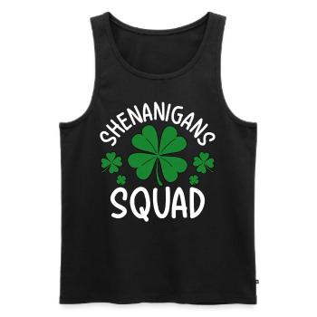 Shenanigans Squad - Männer Premium Bio Tank Top - Schwarz - Vorne - AI Model Male 178 light (178cm)