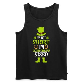 I'm Not Short I'm Leprechaun Sized - Männer Premium Bio Tank Top - Schwarz - Vorne - AI Model Male 178 light (178cm)