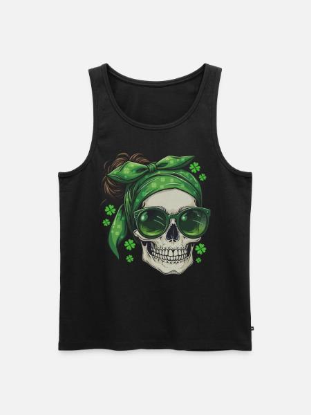Crâne de la Saint-Patrick - Débardeur bio Premium Homme - noir