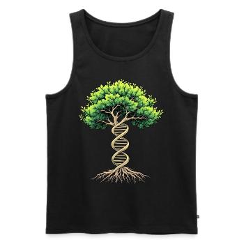 DNA Tree of Life - Men's Premium Organic Tank Top - black - Front - Michal (187cm)