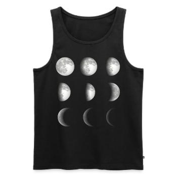 Phases de lune espace - Débardeur bio Premium Homme - noir - Devant - Michal (187cm)