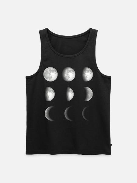 Mondphasen Weltraum - Männer Premium Bio Tank Top - Schwarz