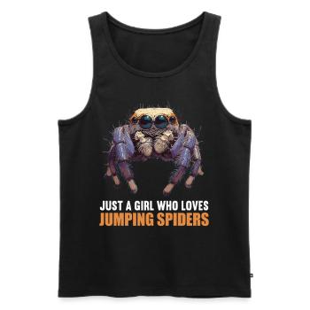 Jumping Spider Springspinnen Springspinne - Männer Premium Bio Tank Top - Schwarz - Vorne - AI Model Male 178 light (178cm)