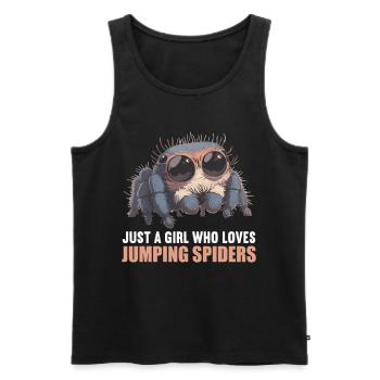 Jumping Spider Springspinnen Springspinne - Männer Premium Bio Tank Top - Schwarz - Vorne - AI Model Male 178 light (178cm)
