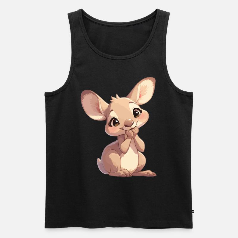 Kängurus Känguru - Männer Premium Bio Tank Top - Schwarz