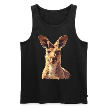 Kangaroos Kangaroo - Men's Premium Organic Tank Top - black - Front - AI Model Male 178 light (178cm)