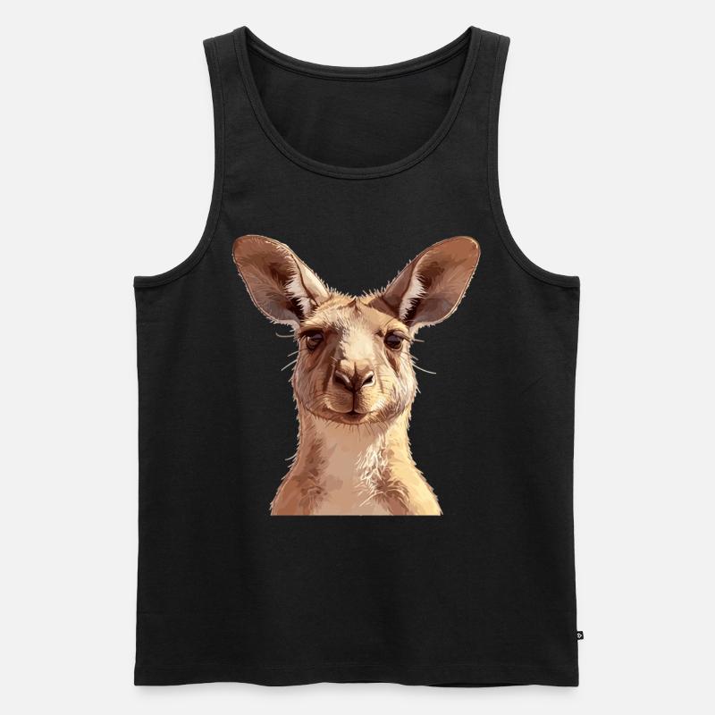 Kängurus Känguru - Männer Premium Bio Tank Top - Schwarz