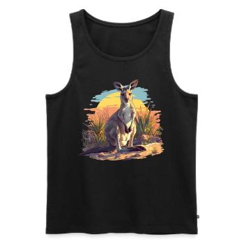 Kangaroos Kangaroo - Men's Premium Organic Tank Top - black - Front - AI Model Male 178 light (178cm)