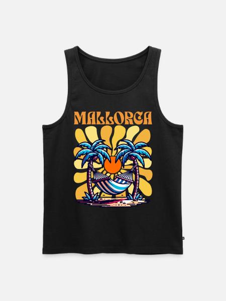 Majorca - Men's Premium Organic Tank Top - black