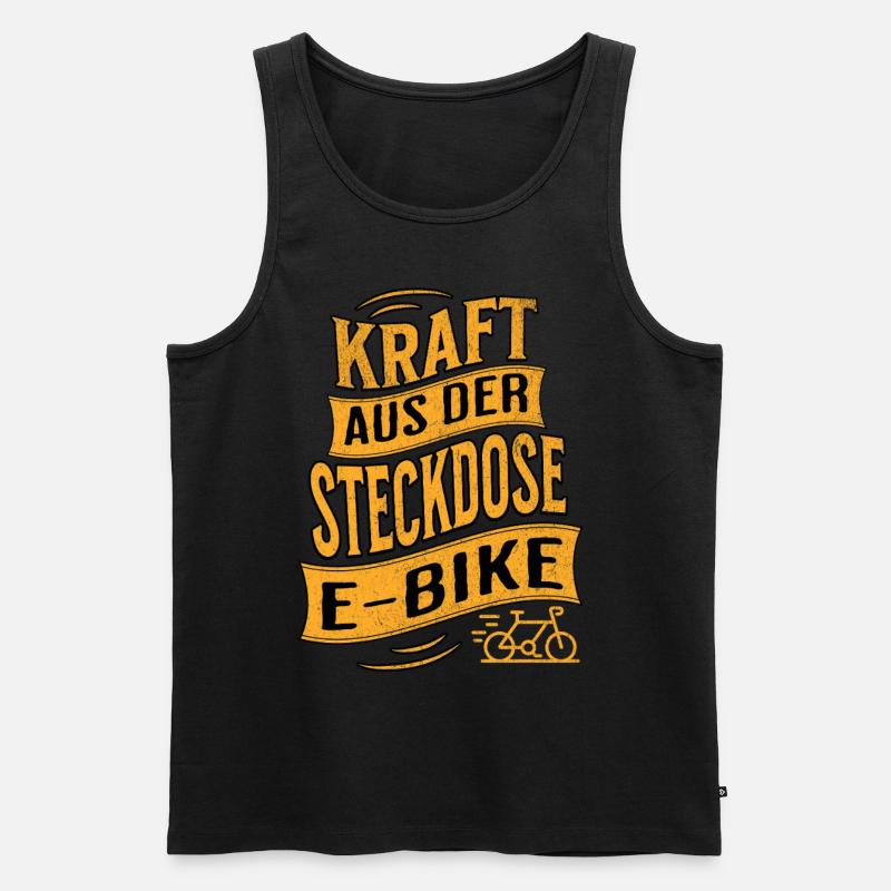 E-Bike E-Biker - Männer Premium Bio Tank Top - Schwarz