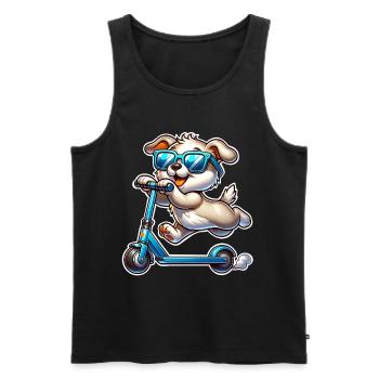 Tretroller E-Scooter E-Roller - Männer Premium Bio Tank Top - Schwarz - Vorne - AI Model Male 178 light (178cm)
