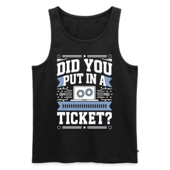 Did You Put In A Ticket? IT Support Programmer - Men's Premium Organic Tank Top - black - Front - Michal (187cm)