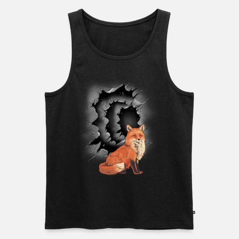 Fuchs Füchse Kind Kinder Märchenfigur - Männer Premium Bio Tank Top - Schwarz