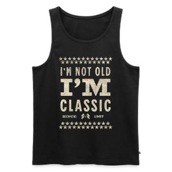 I’m Not Old I’m Classic 1957 Geschenkidee - Männer Premium Bio Tank Top - Schwarz - Vorne - AI Model Male 178 light (178cm)