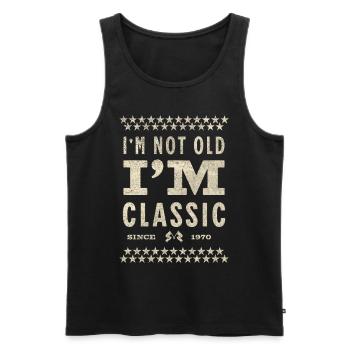 I’m Not Old I’m Classic 1970 Geschenkidee - Männer Premium Bio Tank Top - Schwarz - Vorne - AI Model Male 178 light (178cm)