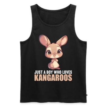 Kangaroos Kangaroo - Men's Premium Organic Tank Top - black - Front - AI Model Male 178 light (178cm)