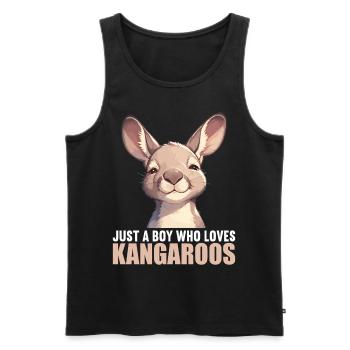Kangaroos Kangaroo - Men's Premium Organic Tank Top - black - Front - AI Model Male 178 light (178cm)