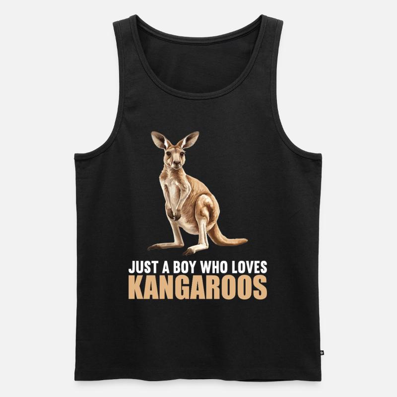 Kängurus Känguru - Männer Premium Bio Tank Top - Schwarz