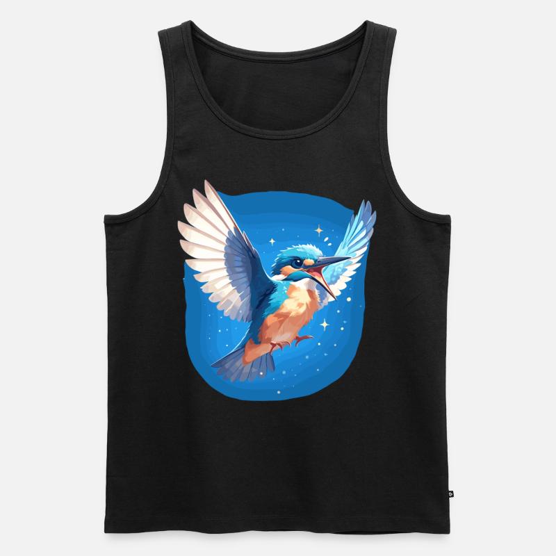 Eisvögel Eisvogel - Männer Premium Bio Tank Top - Schwarz
